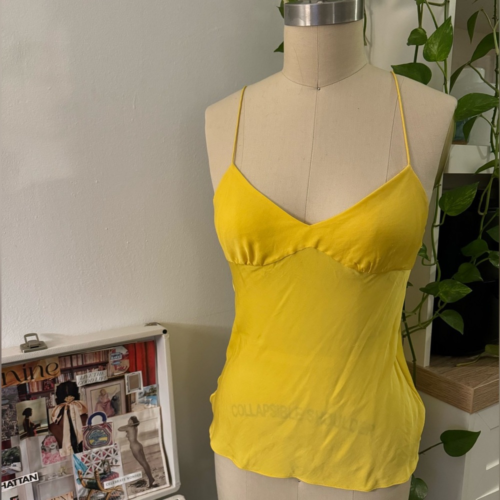 Diane Von Furstenberg Yellow Silk Cami